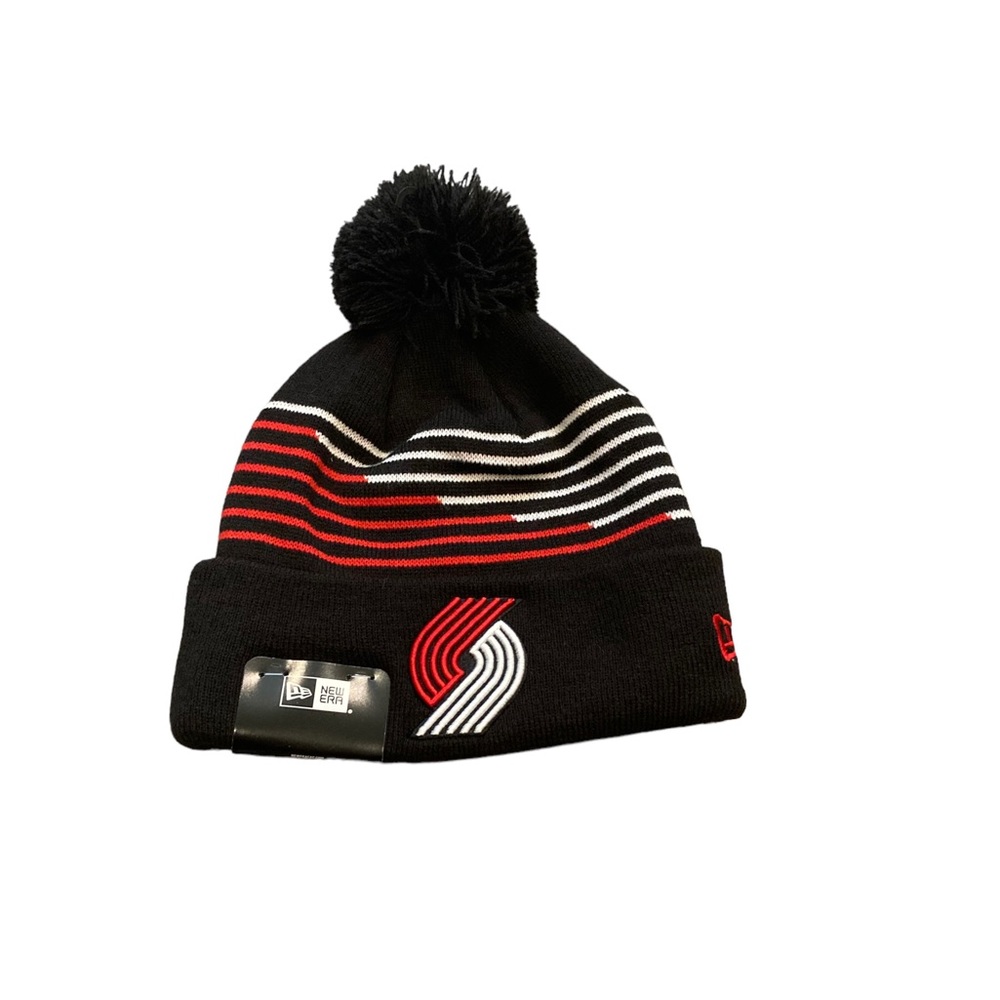 Portland Trail Blazers New Era Logo Pom Beanie Hat Cap